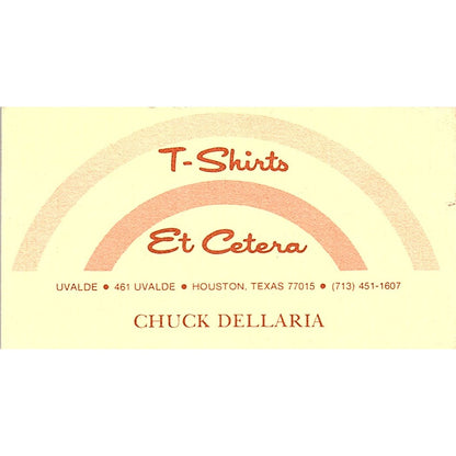 T-Shirts Et Cetera Chuck Dellaria Houston Vintage Business Card SE5-B5