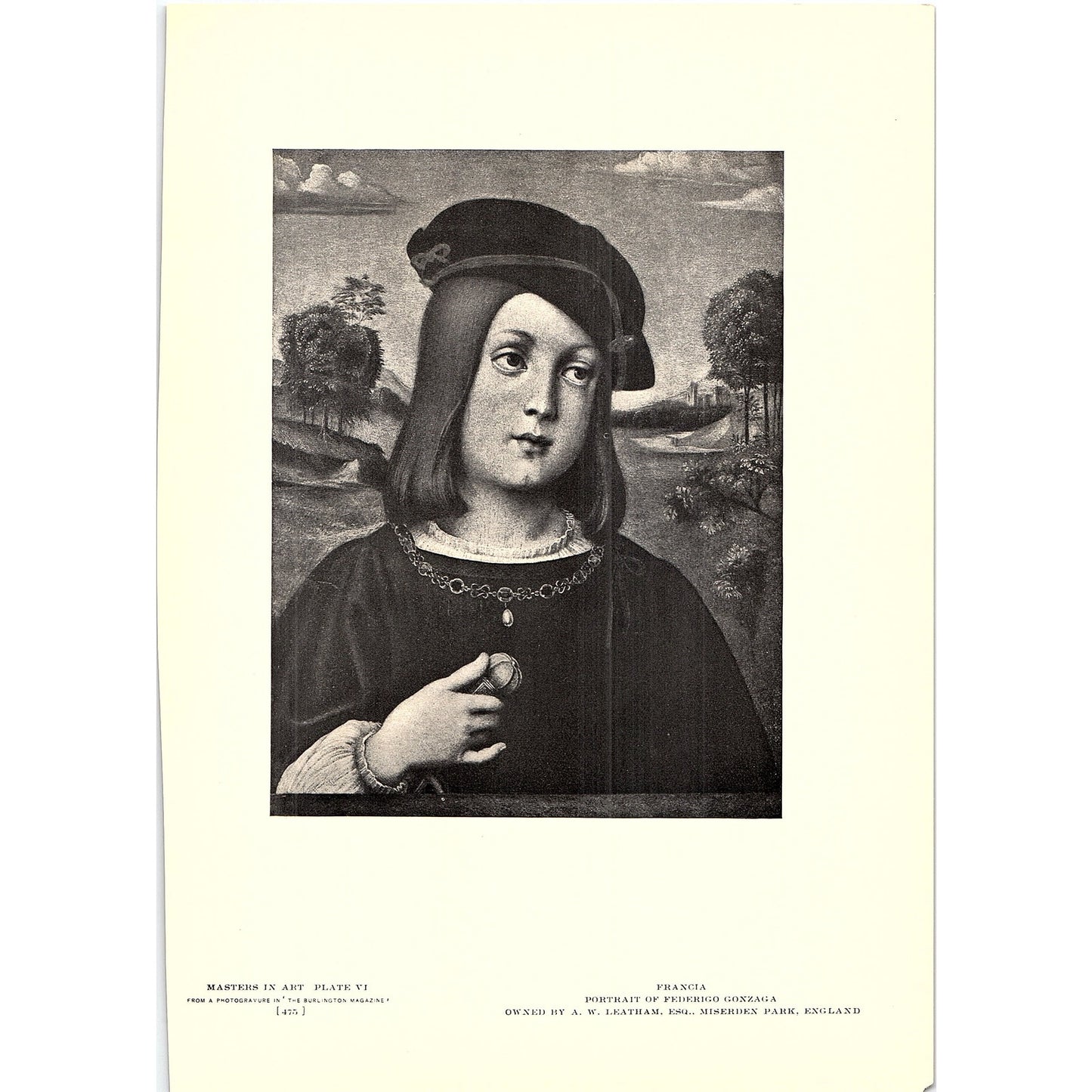 Portrait of Federigo Gonzaga - Francia - 1906 Litho Art Print AF5-3