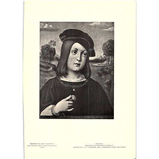Portrait of Federigo Gonzaga - Francia - 1906 Litho Art Print AF5-3