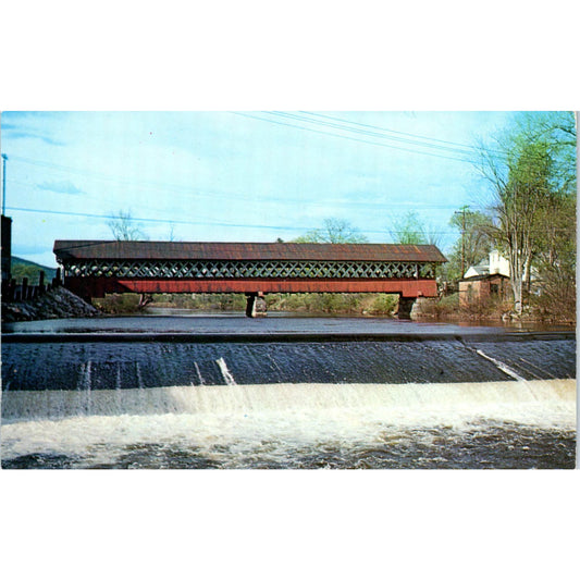 Covered Bridge in West Swanzey NH Vintage Covered Bridge Postcard PD3