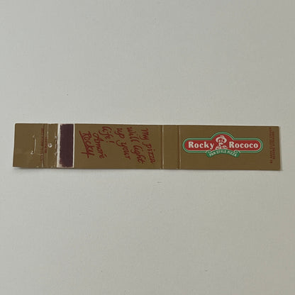 Rocky Rococo Pan Style Pizza Slim Vintage Matchbook TB6-MB2-9