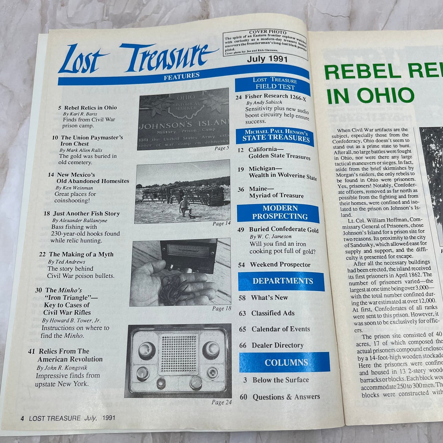 1991 July - Lost Treasure Magazine - Treasure Hunting Gold Prospecting M14