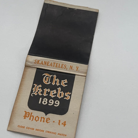 The Krebs 1899 Skaneateles NY Vintage Matchbook Cover TB8-MB2-1