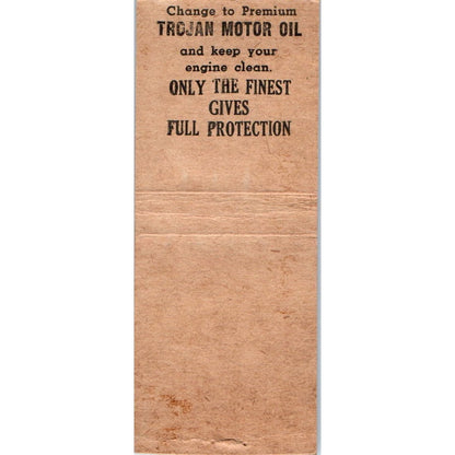 Black River Tourist Park Withee WI Emil Niemi Trojan Motor Oil Matchbook SD2-Y6