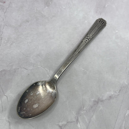 Wm Rogers Silverplate Friendship Medality Spoon 6" Vintage Silverplate TC5-OS-7