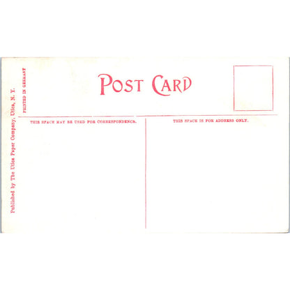 Scene in Roscoe Conkling Park Utica NY Antique Unused Postcard PC8