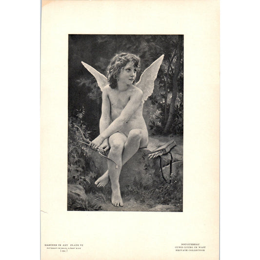 Cupid Lying in Wait - Bouguereau c1905 Art Print D16