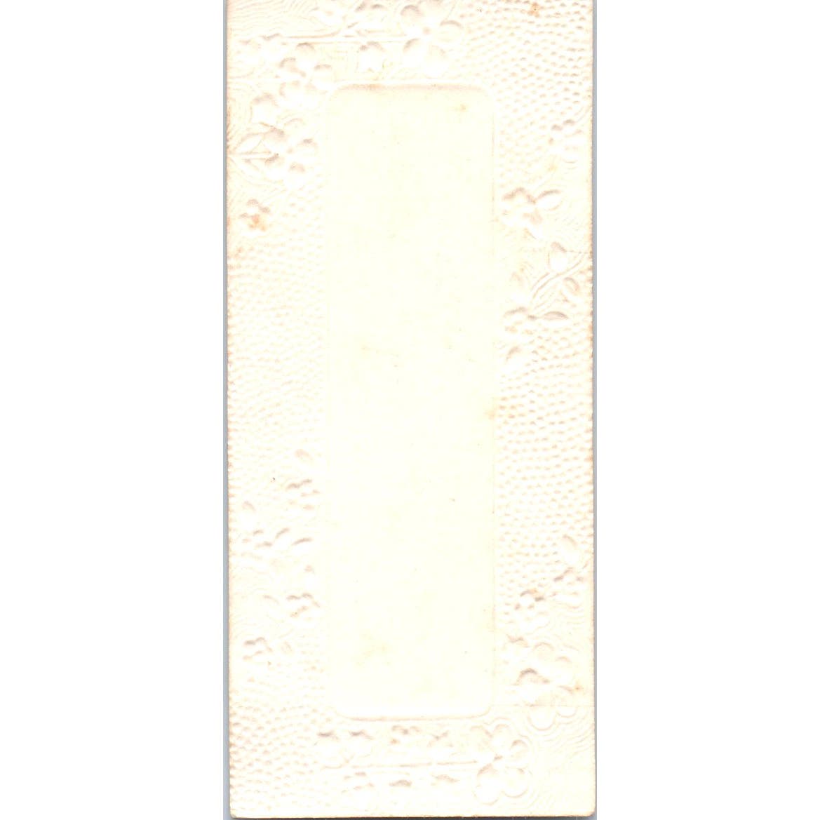 Vintage Anna Persson Konfirmations Minne af Embossed Swedish Calling Card AE2