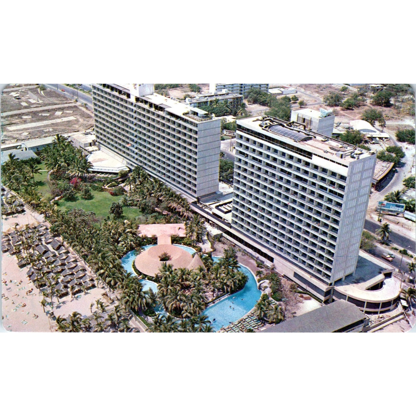 Acapulco Hilton Hotel Vintage Postcard PE4