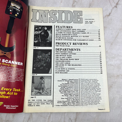 1989 July - Treasure Magazine - Treasure Hunting Prospecting Metal Detector M16