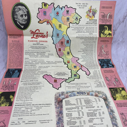 1976 Mamma Leone's Restaurant Menu Fold Out New York City 48th St L4-2