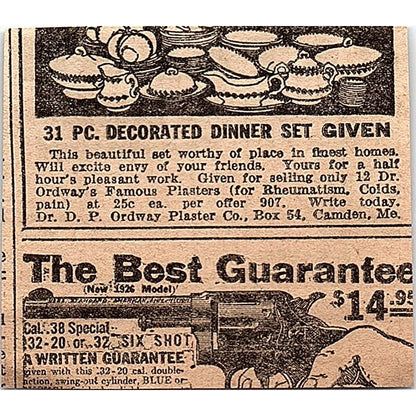 C.E. Gauss Catarrh Treatment Marshall MI 1926 Ad AG3-M2