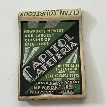 Capitol Cafeteria Newport RI Vintage Matchbook Cover TB6-MB1-4