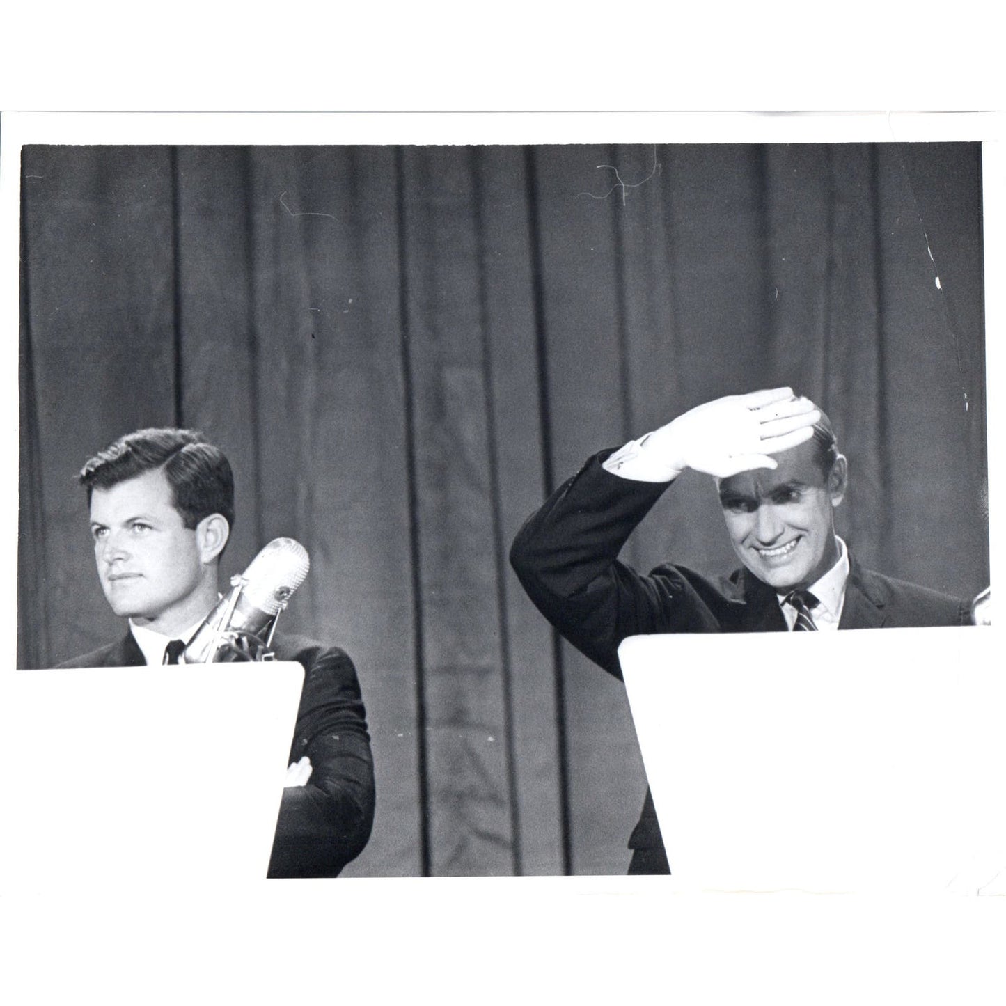 Ted Kennedy and Edward J. McCormack Debate 1962 7x9 Original Press Photo D1-P