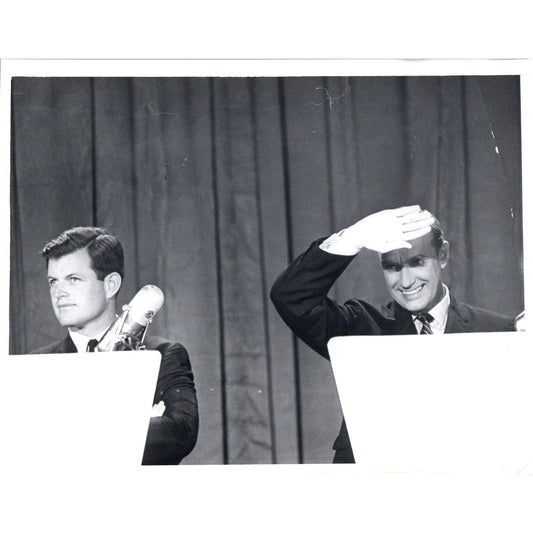 Ted Kennedy and Edward J. McCormack Debate 1962 7x9 Original Press Photo D1-P