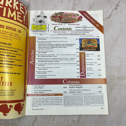 2010 Nov - American Bee Journal Magazine - Bees Beekeeping Honey M9