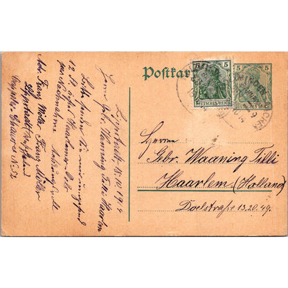 Möller Lippstadt Holzminden-Aachen Tilli Haarlem 1914 German Postcard P5-11