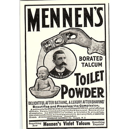 Mennen's Borated Talcum Toilet Powder 1903 Ad AF8-M8