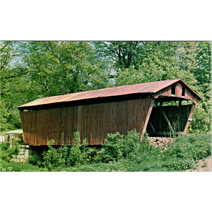 Pratts Fork Bridge Athens County Ohio Covered Bridge Postcard PB10