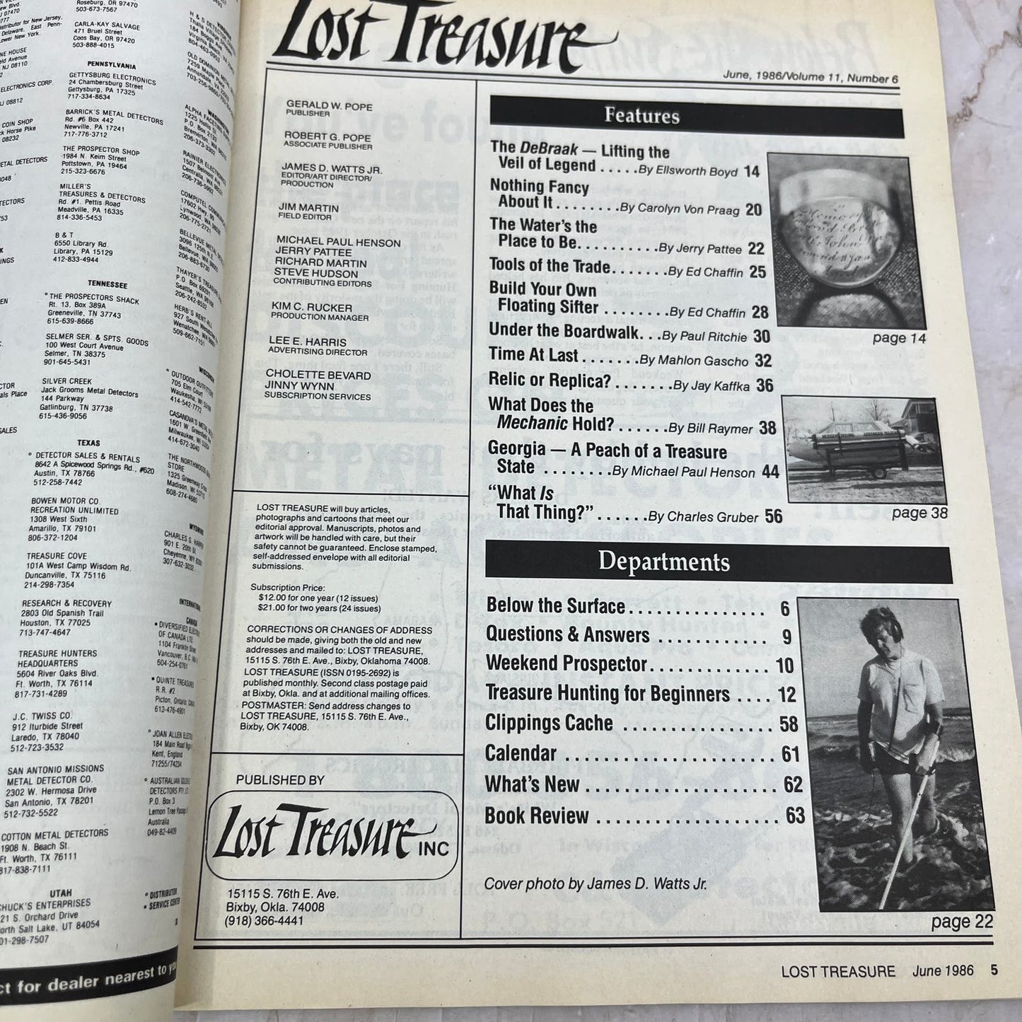 1986 June - Lost Treasure Magazine - Treasure Hunting Gold Prospecting M15