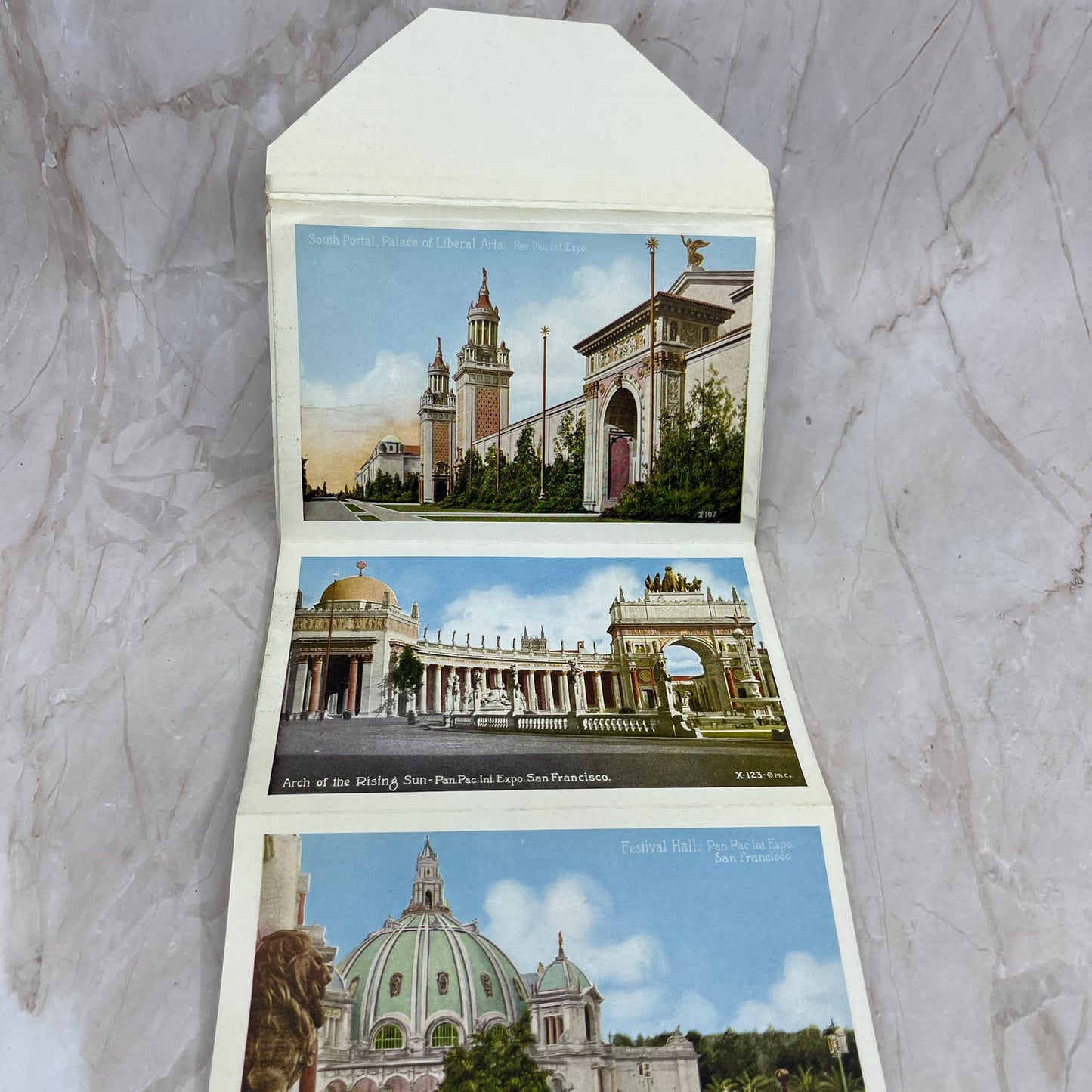 1915 Panama Pacific Exhibition San Francisco Folding Postcard Views SB8