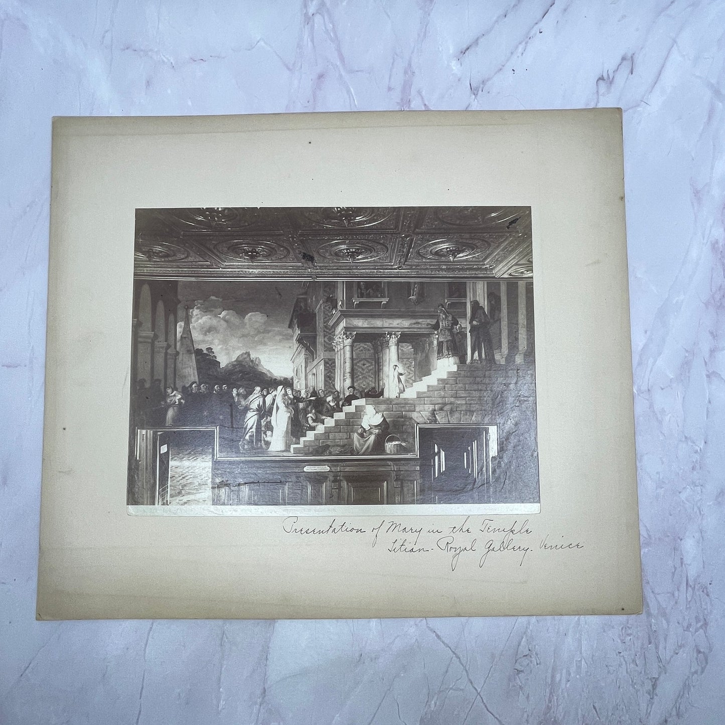 Presentation of Mary in the Temple Antique 12x14" Art Print V21