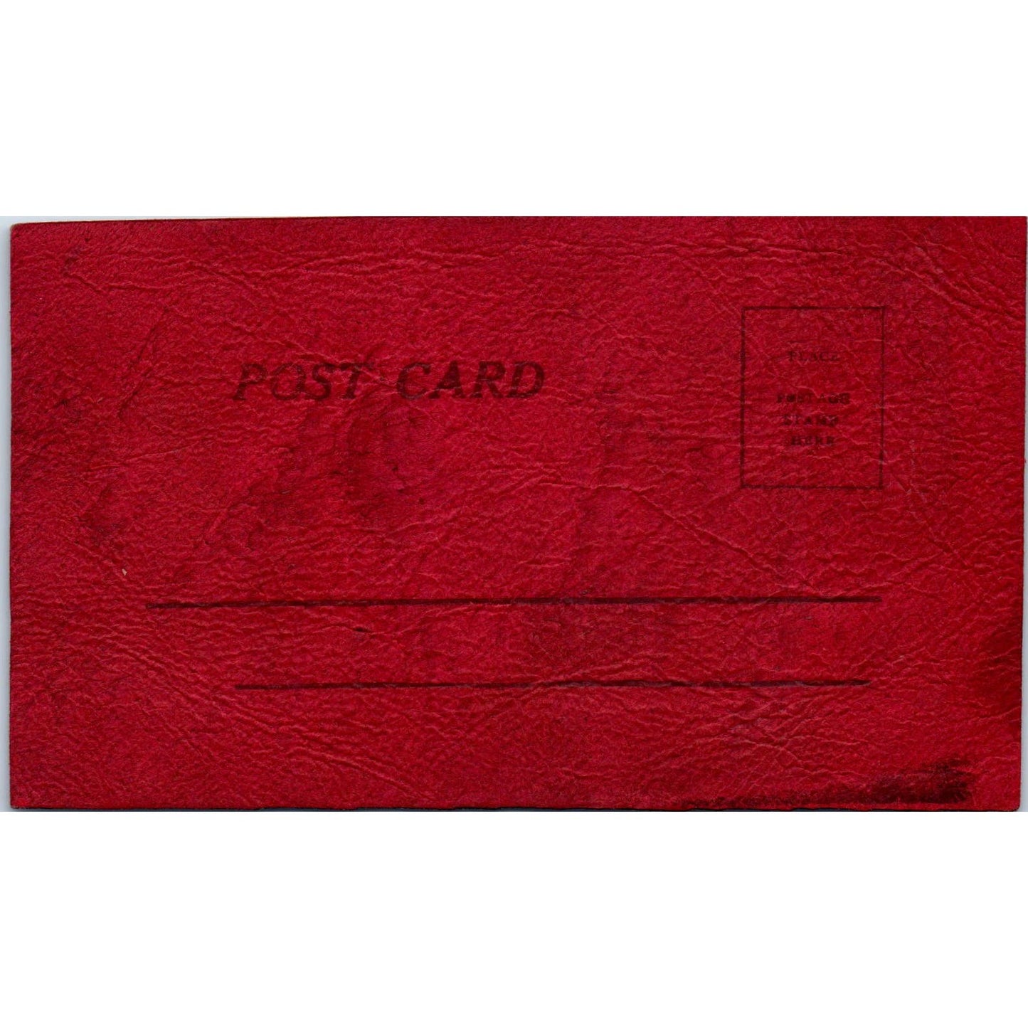 c1906 Baby Crying Humor Red Leather Postcard AE2