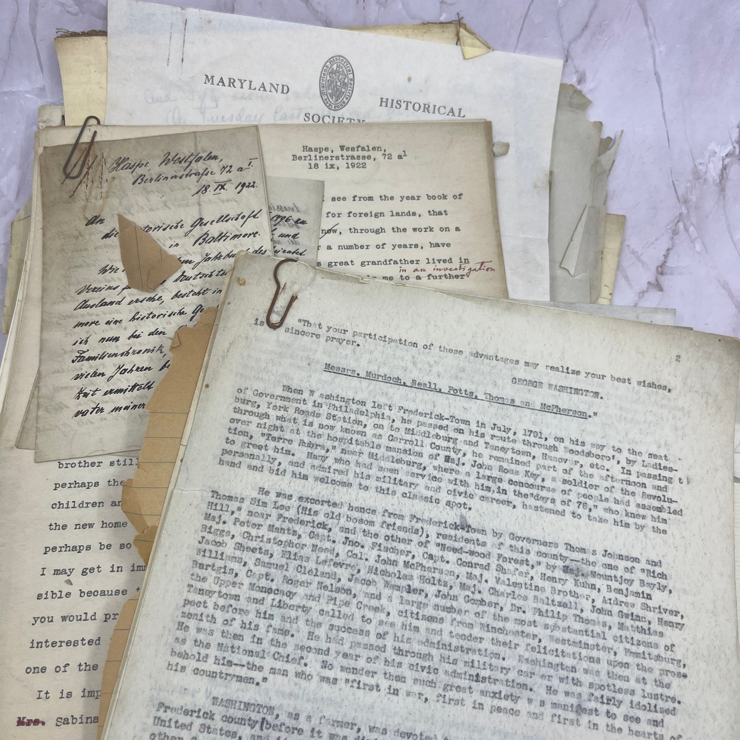 c1920-40s Huge Genealogy Lot of Documents Baltimore Maryland Area TA9