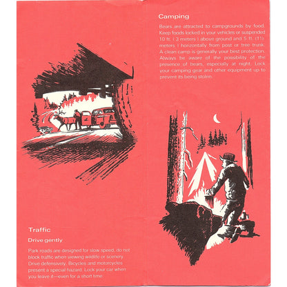 1979 Safety Hazards in Yellowstone National Park Travel Brochure TH2-TB4