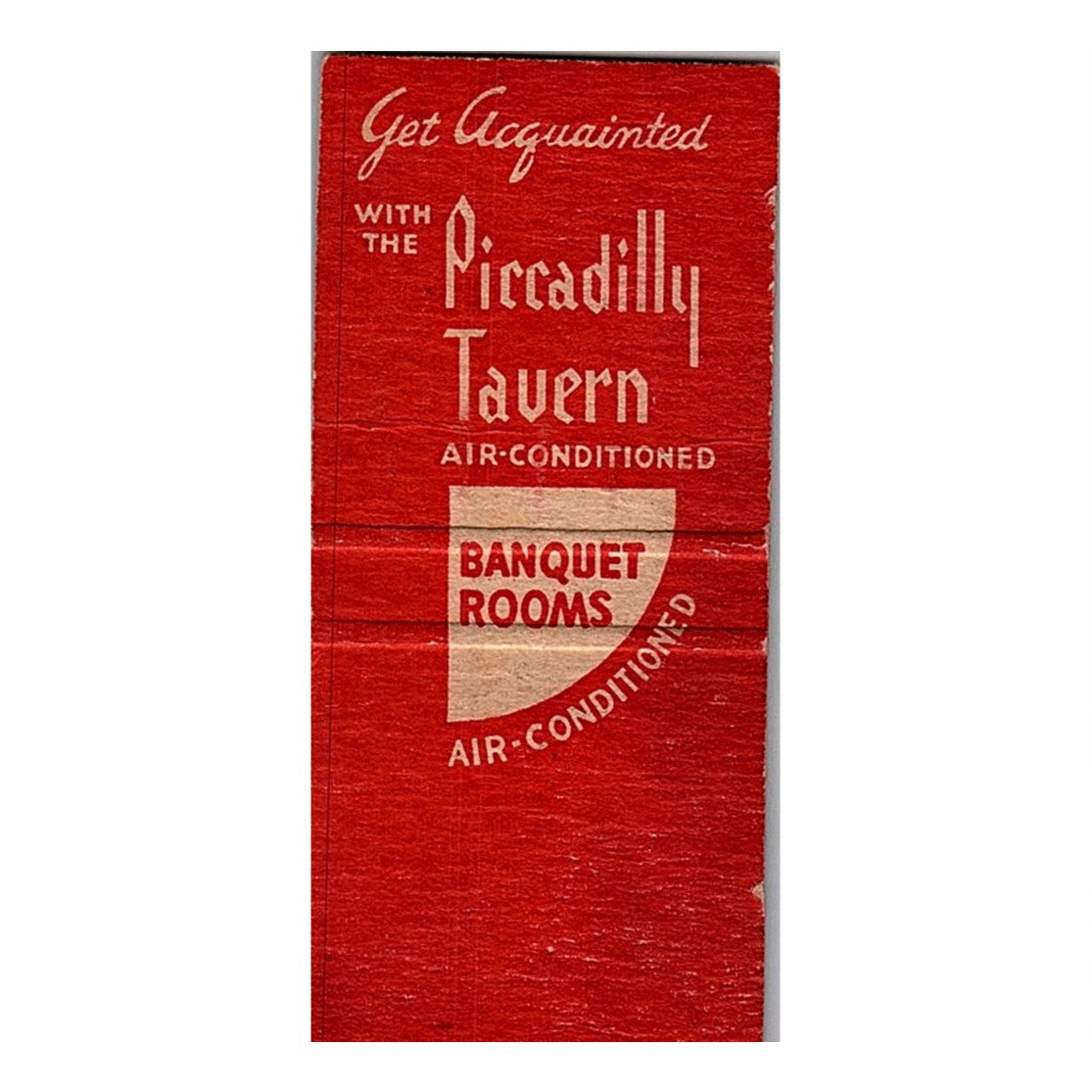 Hotel Roosevelt Cedar Rapids IA Piccadilly Tavern Vintage Matchbook Cover SC7-Y8