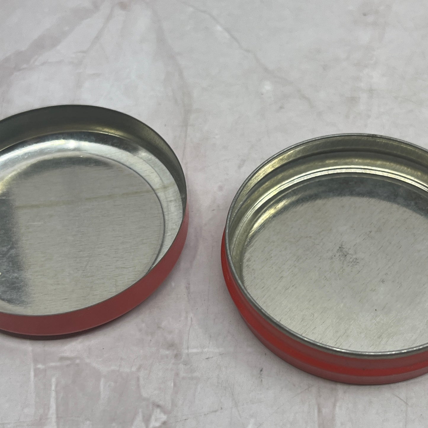 Vintage Leica Logo 1 7/8" Metal Red Tin Case SF4