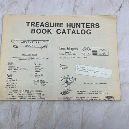 1989 Carson Enterprises Treasure Hunters Book Catalog Deming NM M20
