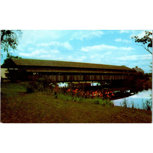 Covered Bridge Shelburne Museum Burlington VT Vintage Bridge Postcard PD3