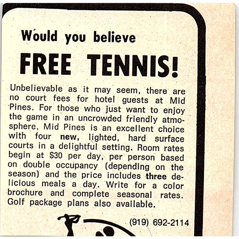 Sheraton Beach Resort & Racquet Club Martin Bixby Tennis FL 1977 Ad AF3-Q3