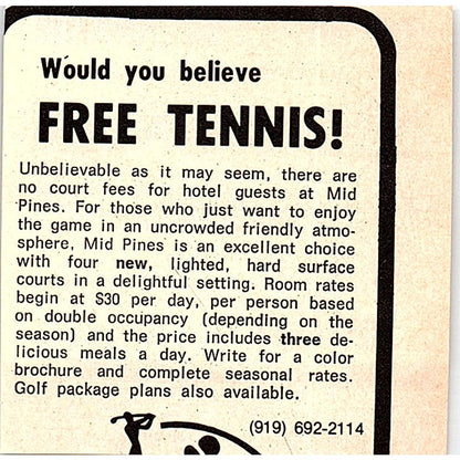 Sheraton Beach Resort & Racquet Club Martin Bixby Tennis FL 1977 Ad AF3-Q3