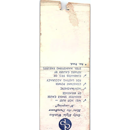 Harycki Jewelers Elgin Watches Thorp WI Vintage Matchbook Cover SF3-Y4