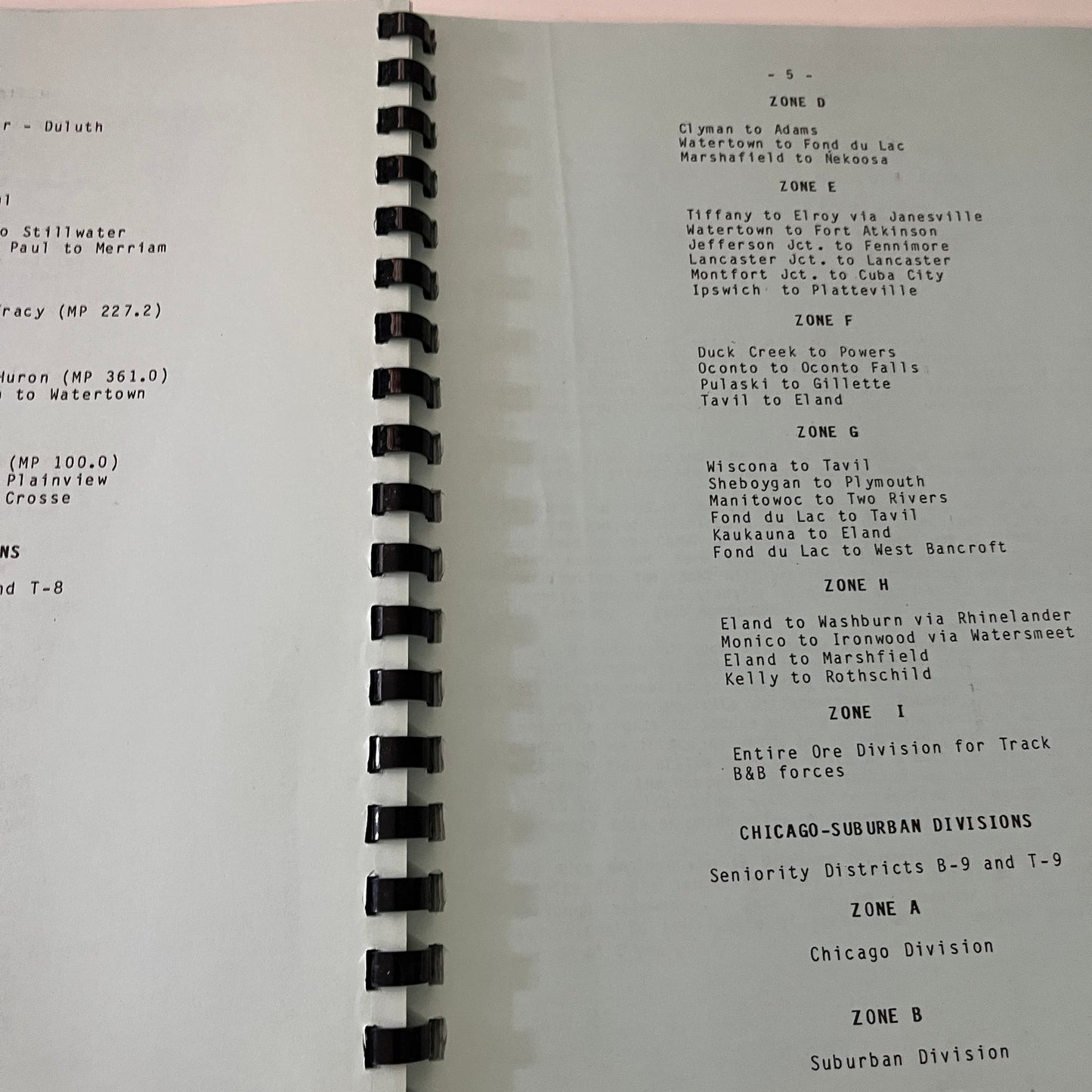1985 Chicago Northwestern System Railroad BMWE Agreement Booklet TK3
