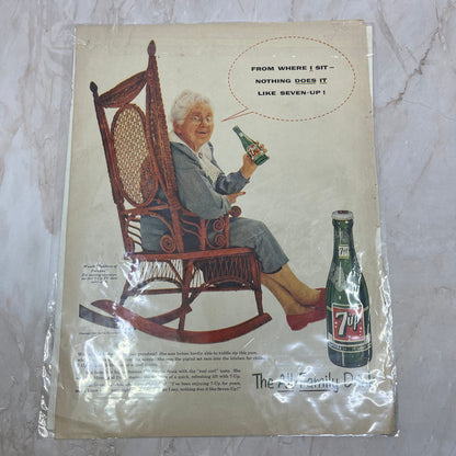 1955 7-Up Grandma Rocking Chair 10x13 Magazine Advertisement FL6-7