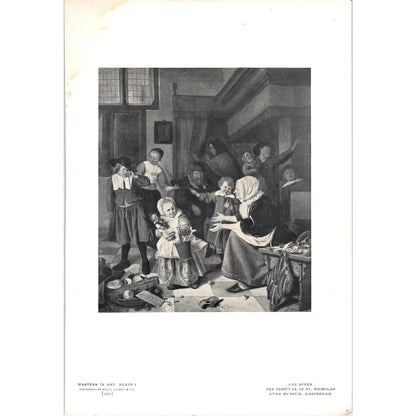The Festival of St. Nicholas - Jan Steen c1905 Art Print D16