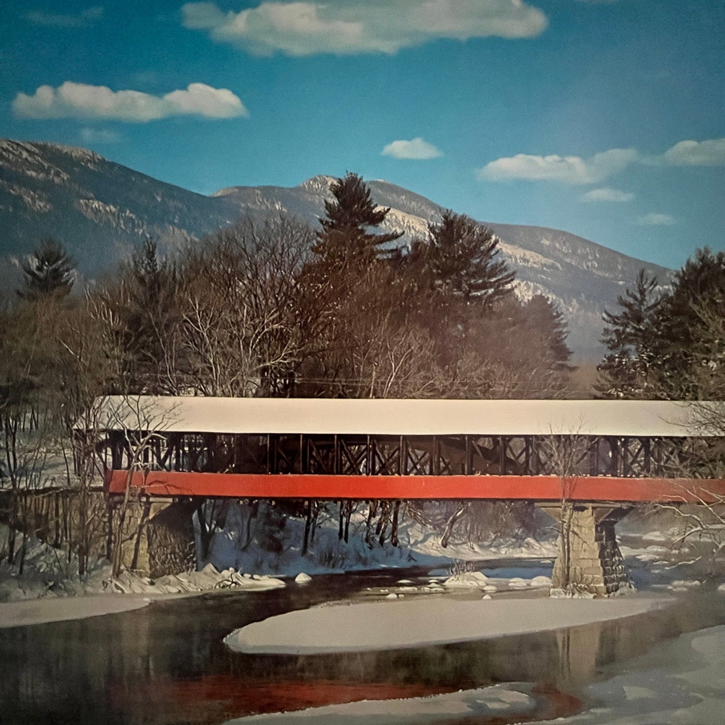 Old Covered Bridge in North Conway New Hampshire 12x16" Art Print FL1