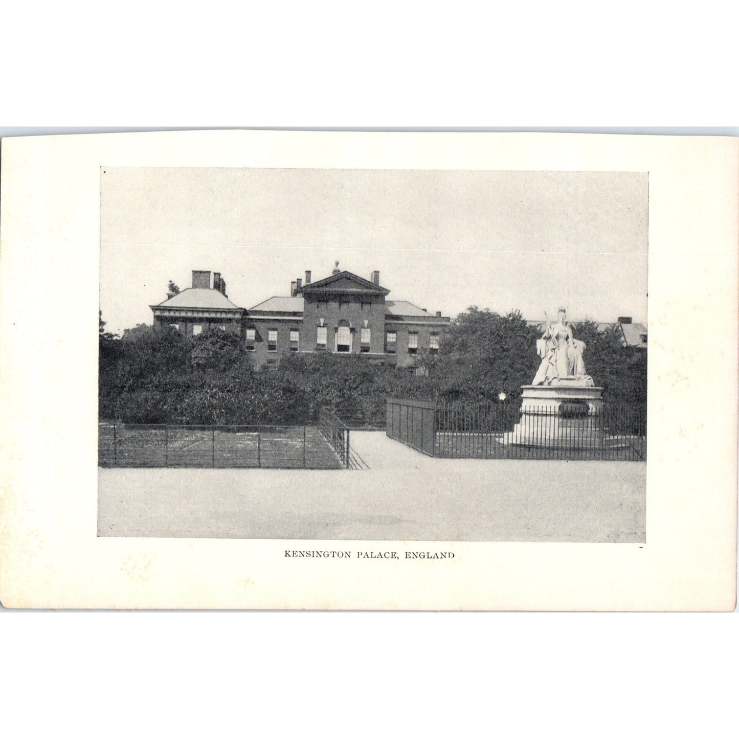 Kensington Palace England 1901 Original Print AD8-H5