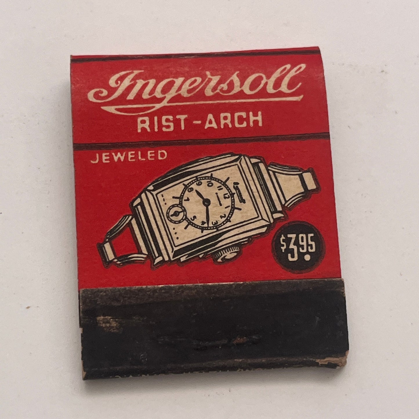 Ingersoll Yankee Pocket Watch Rist Arch Watch Vintage Matchbook Cover TB8-MB2-6