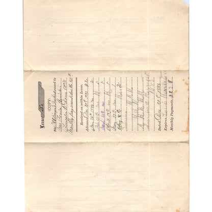 1883 Lease Agreement Louisa Keniston, Joseph Pinkham Dover NH AF7-E7