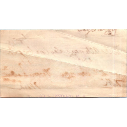 1903 D.M. Osborne Co Philadelphia Traveler's Acknowledgement Note Receipt AE8
