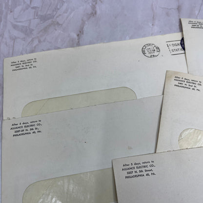 1950s Lot of Alliance Electric Co Philadelphia Postal Cover Envelopes L4-4-18