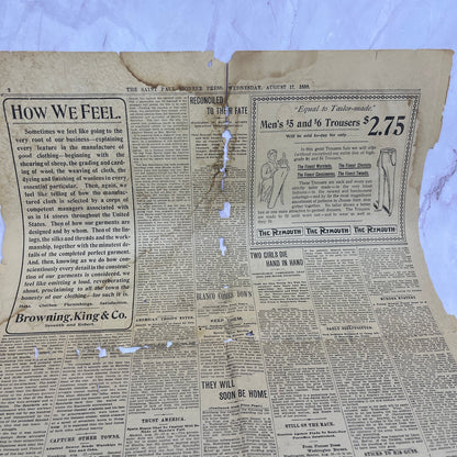 1898 St. Paul Pioneer Press Front Page Spanish American War Fight at Manila D23