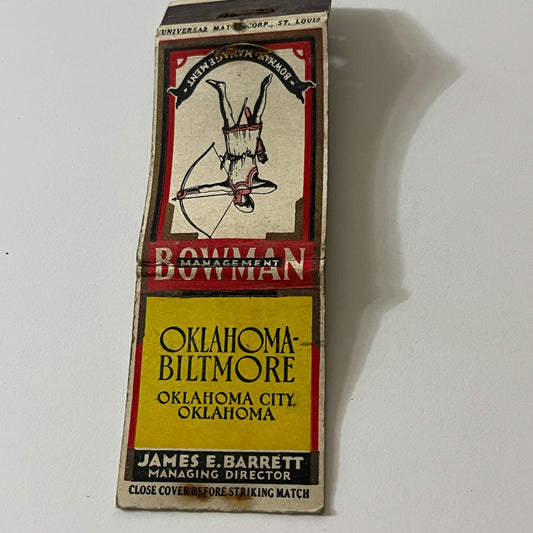 Oklahoma City Biltmore Hotel Bowman Management Matchbook MB60-1