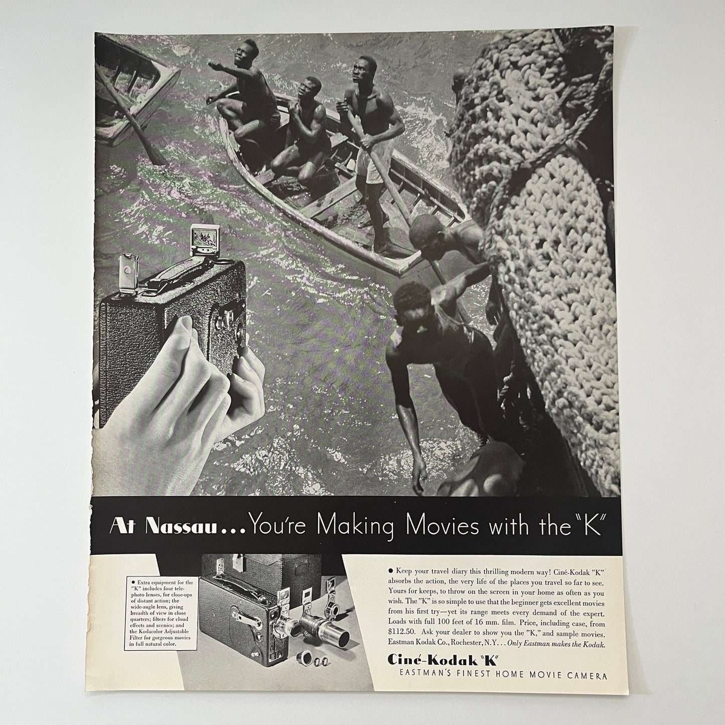 Ciné-Kodak K Eastman's Finest Home Movie Camera Eastman Kodak 1935 Ad V1-4