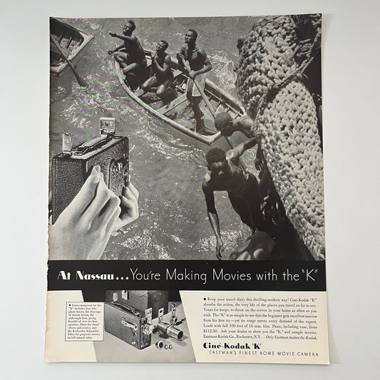 Ciné-Kodak K Eastman's Finest Home Movie Camera Eastman Kodak 1935 Ad V1-4