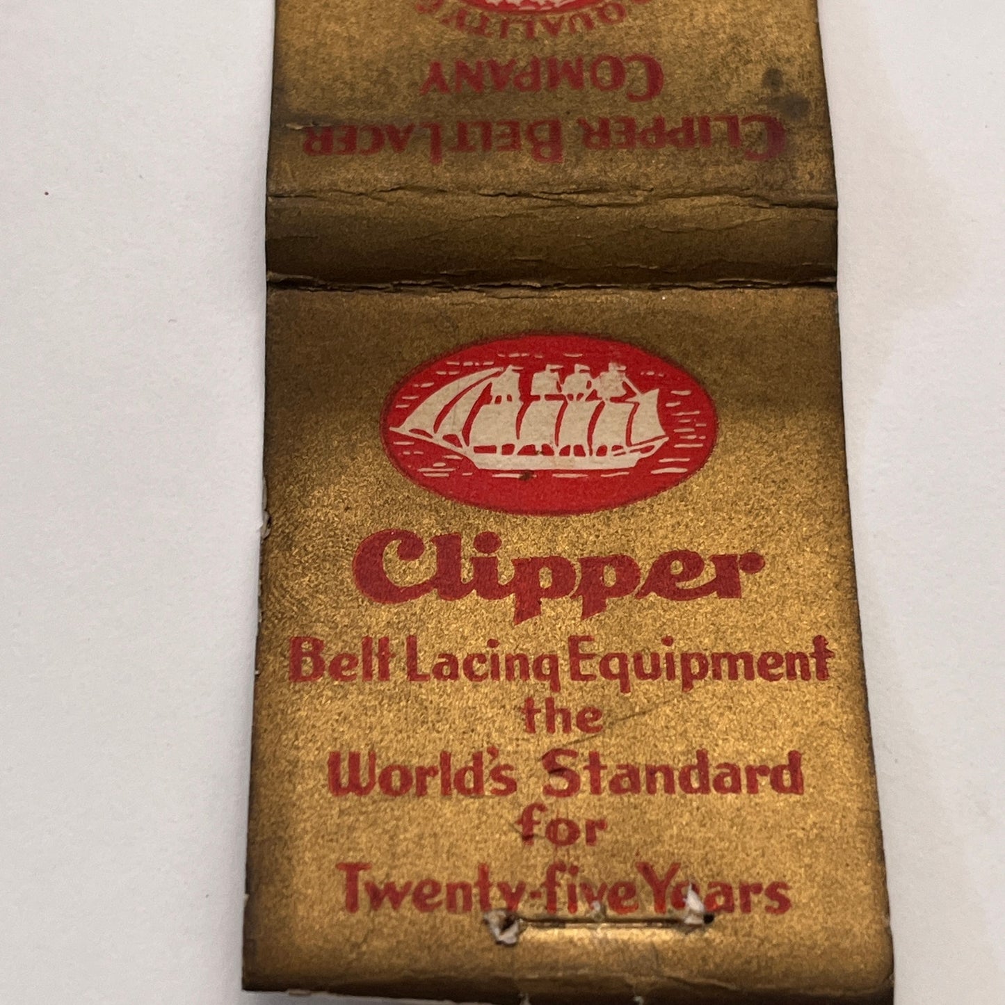 Clipper Belt Lacer Company Grand Rapids MI Vintage Matchbook Cover MM3-1